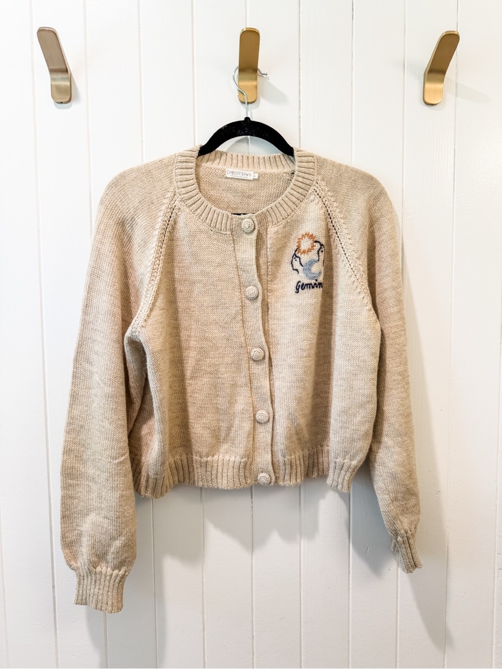 Christy Dawn Zodiac cardigan in Gemini, XL